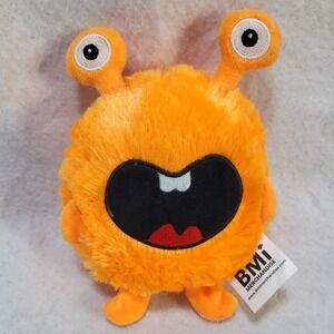Eye Scream Orange Monster Plush Fuzzy Stuffed Toy Stalk Eyes 6"